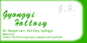 gyongyi hollosy business card