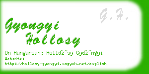 gyongyi hollosy business card